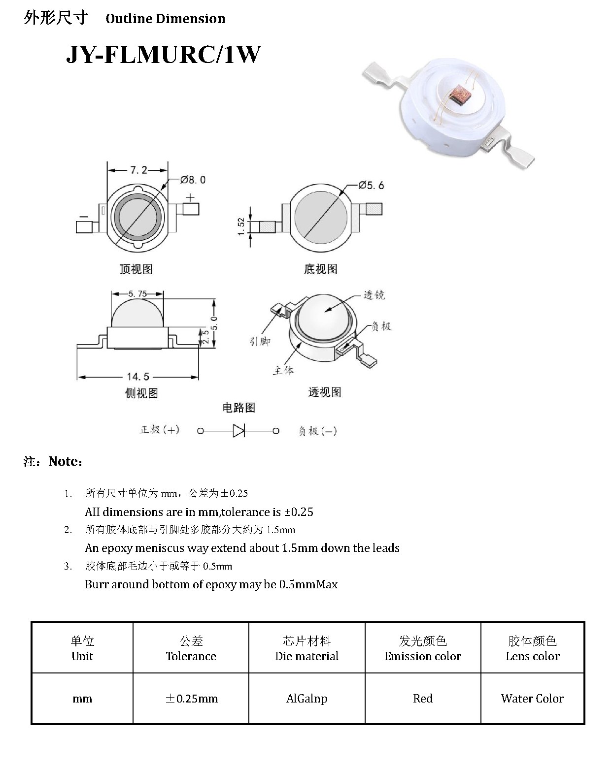 DIP-1W-5 外形尺寸图