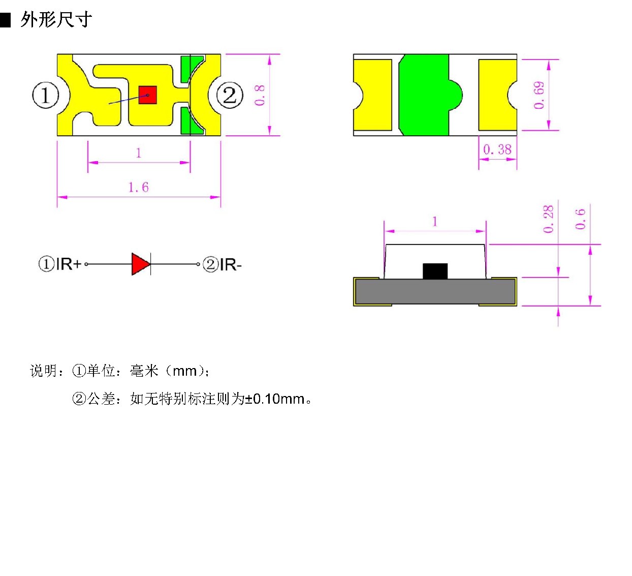 IR-0603-940 外形尺寸图