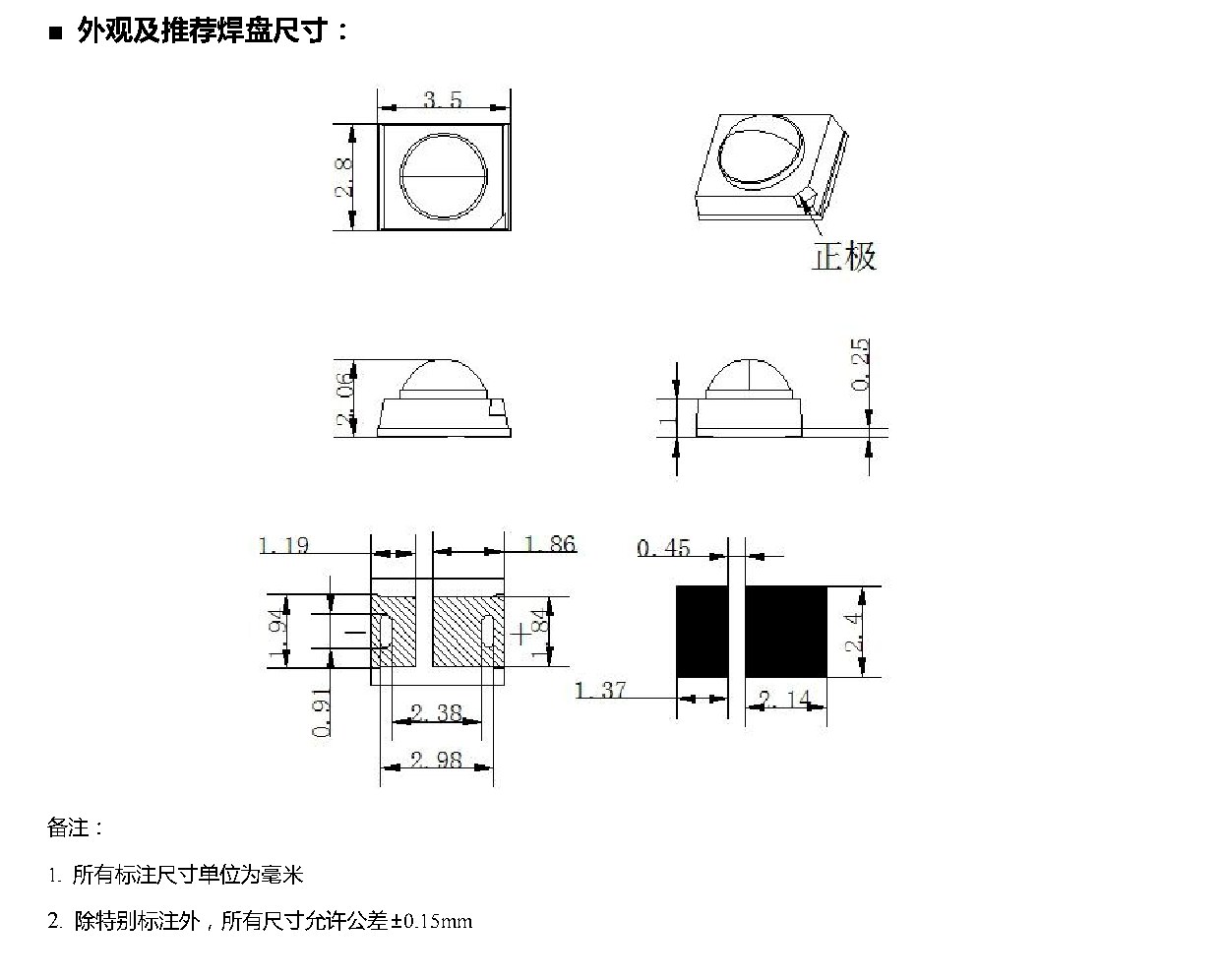 IR-JY03-LP2835S-1460-940 推荐焊盘图