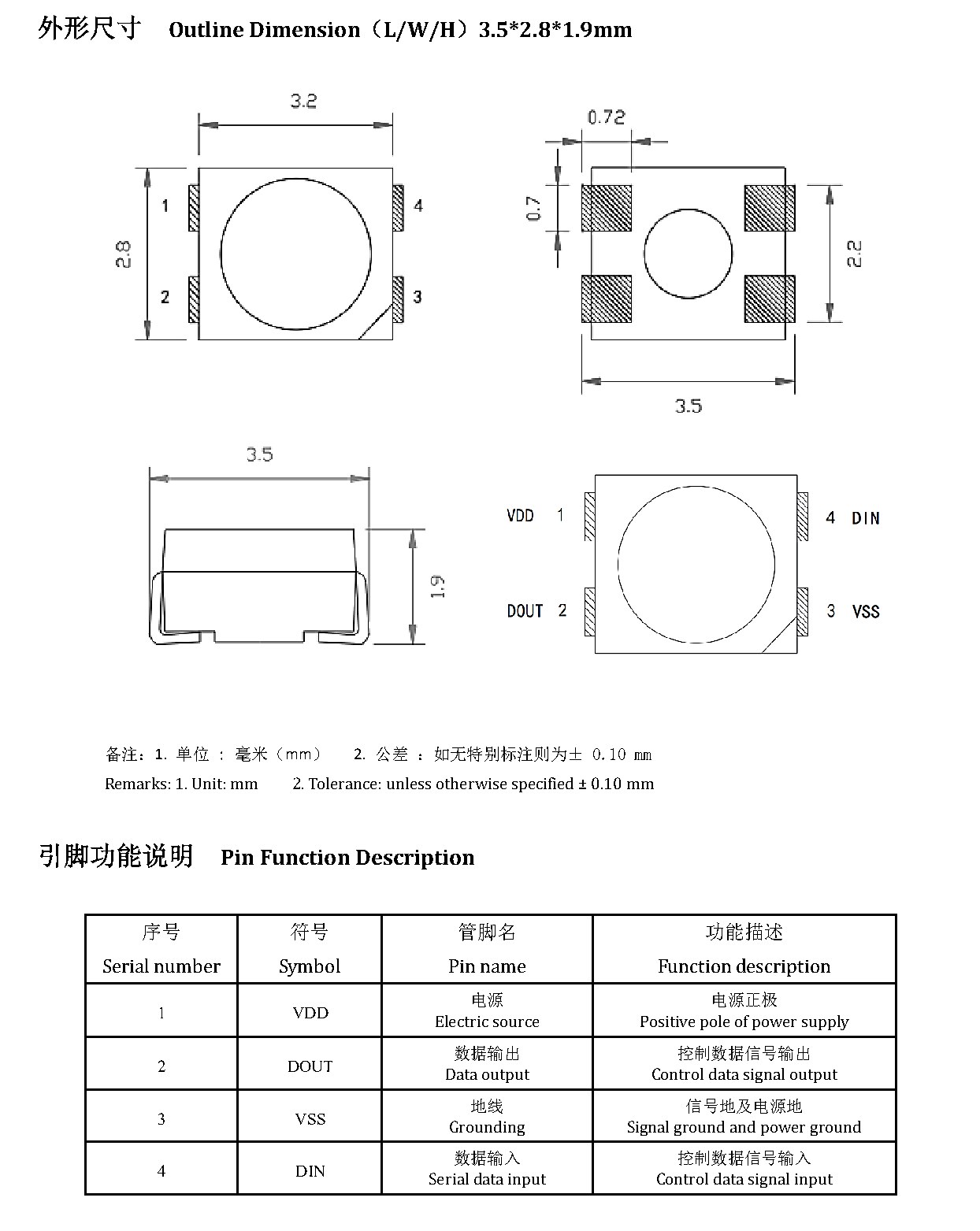 JY-SK3528RGBC-12-RT67-RGBCSH-I51W23 外形尺寸图