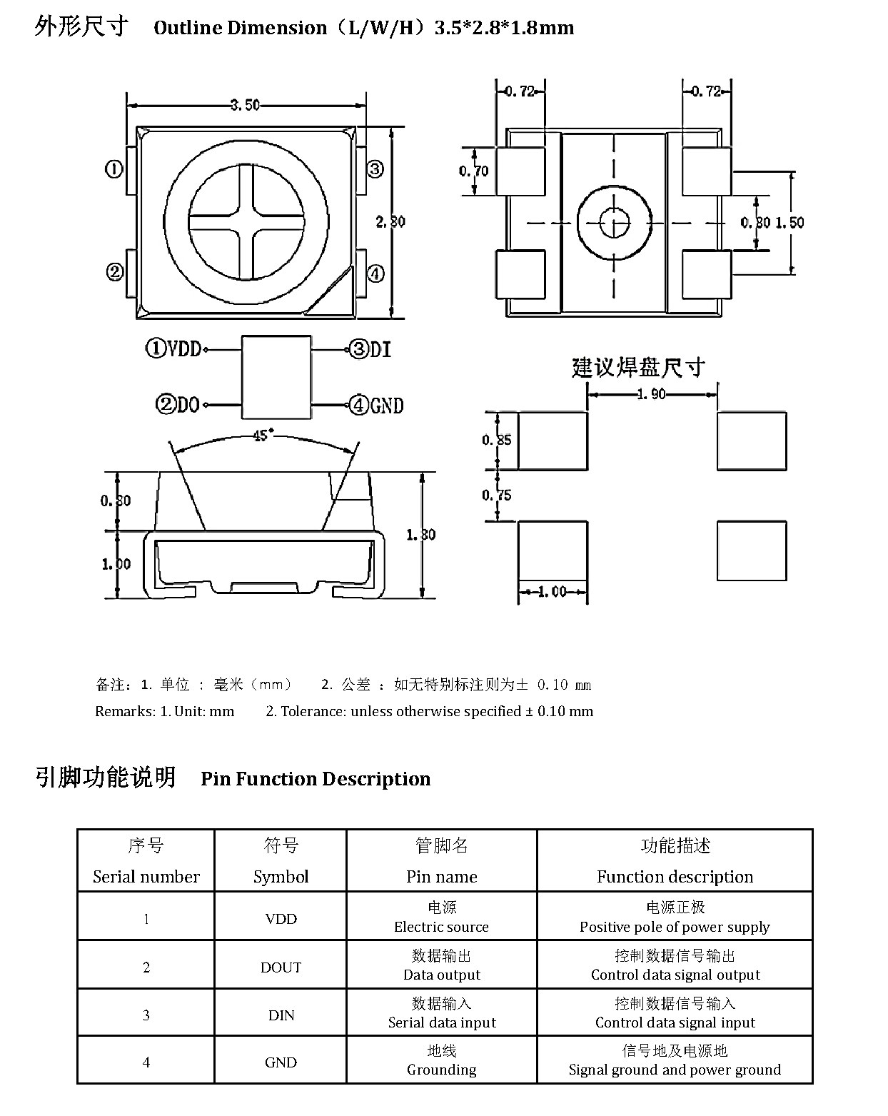 JY-SK3528RGBD-12-038B 外形尺寸图