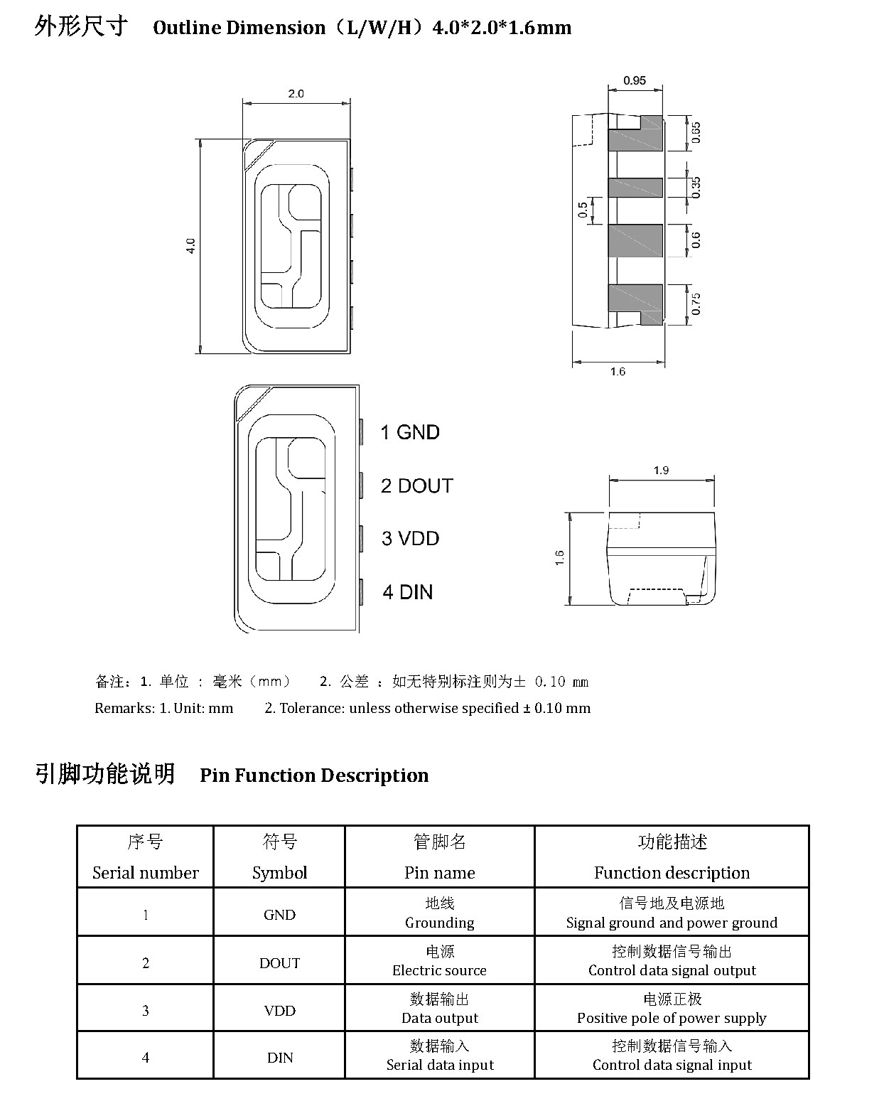 JY-SK4020RGBC-12-RT70-I1W42 外形尺寸图