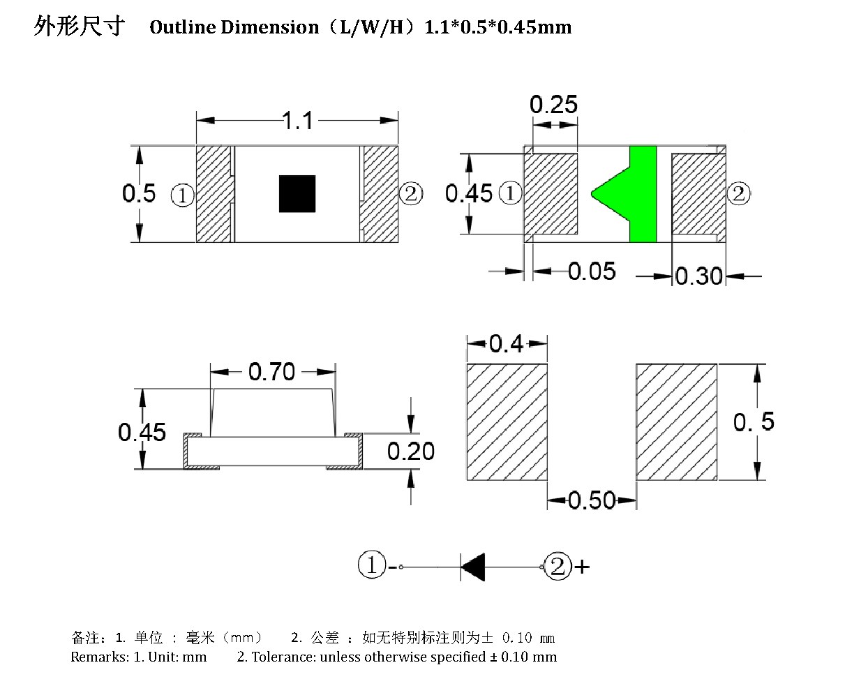 Z0402UIBD 外形尺寸图