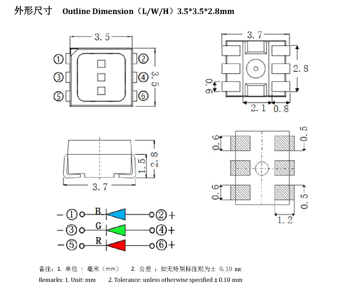 Z3535RGBD 外形尺寸图