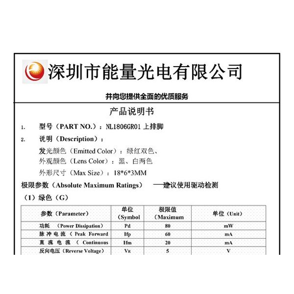 NL1806GR01 规格书