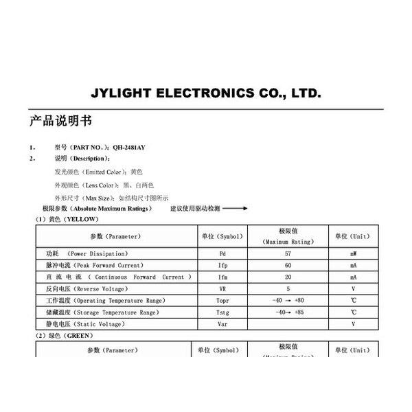 QH-2481AY双排 规格书