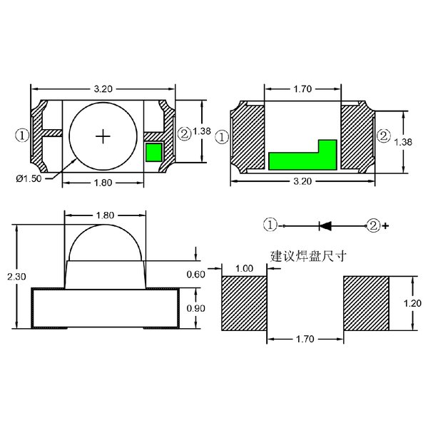  1206侧面球头发射管012A-IR002（侧编）