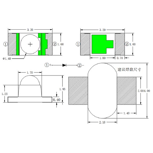  1206平角球头940发射管012C.IR009-07