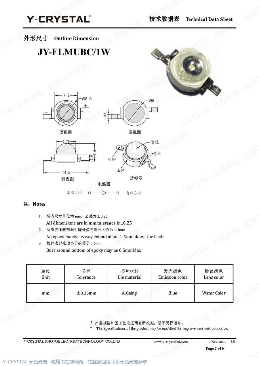DIP-1W-10 规格书 第1页
