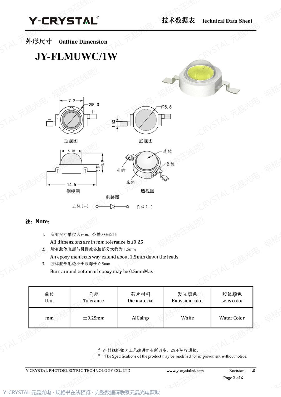DIP-1W-3 规格书 第1页