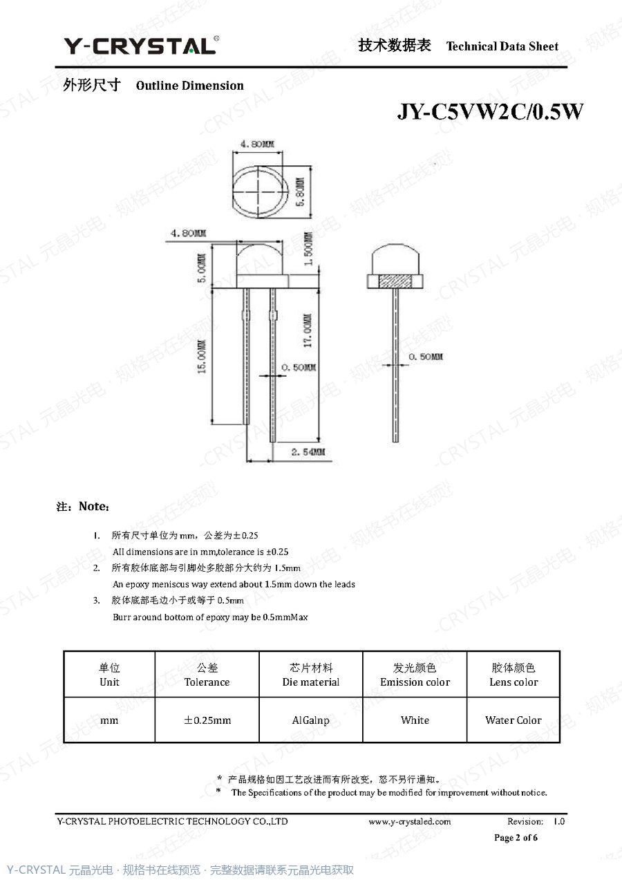 DIP-C5-0-5W 规格书 第1页