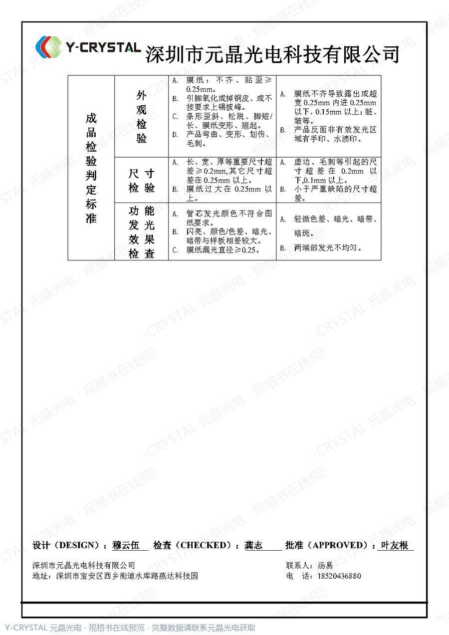 JY-15081RGBYW01-FPC 规格书 第6页