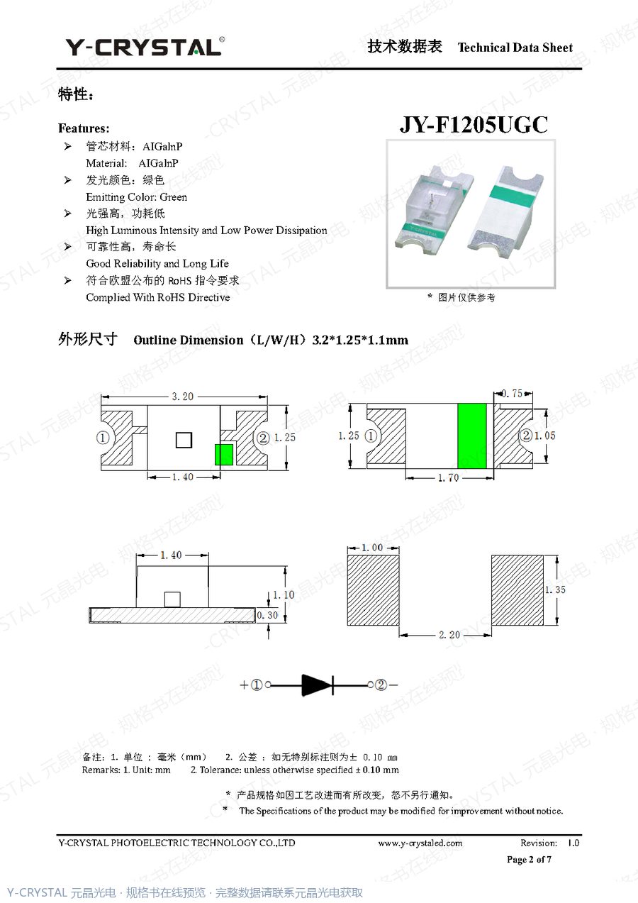 F1205UGC 规格书 第1页