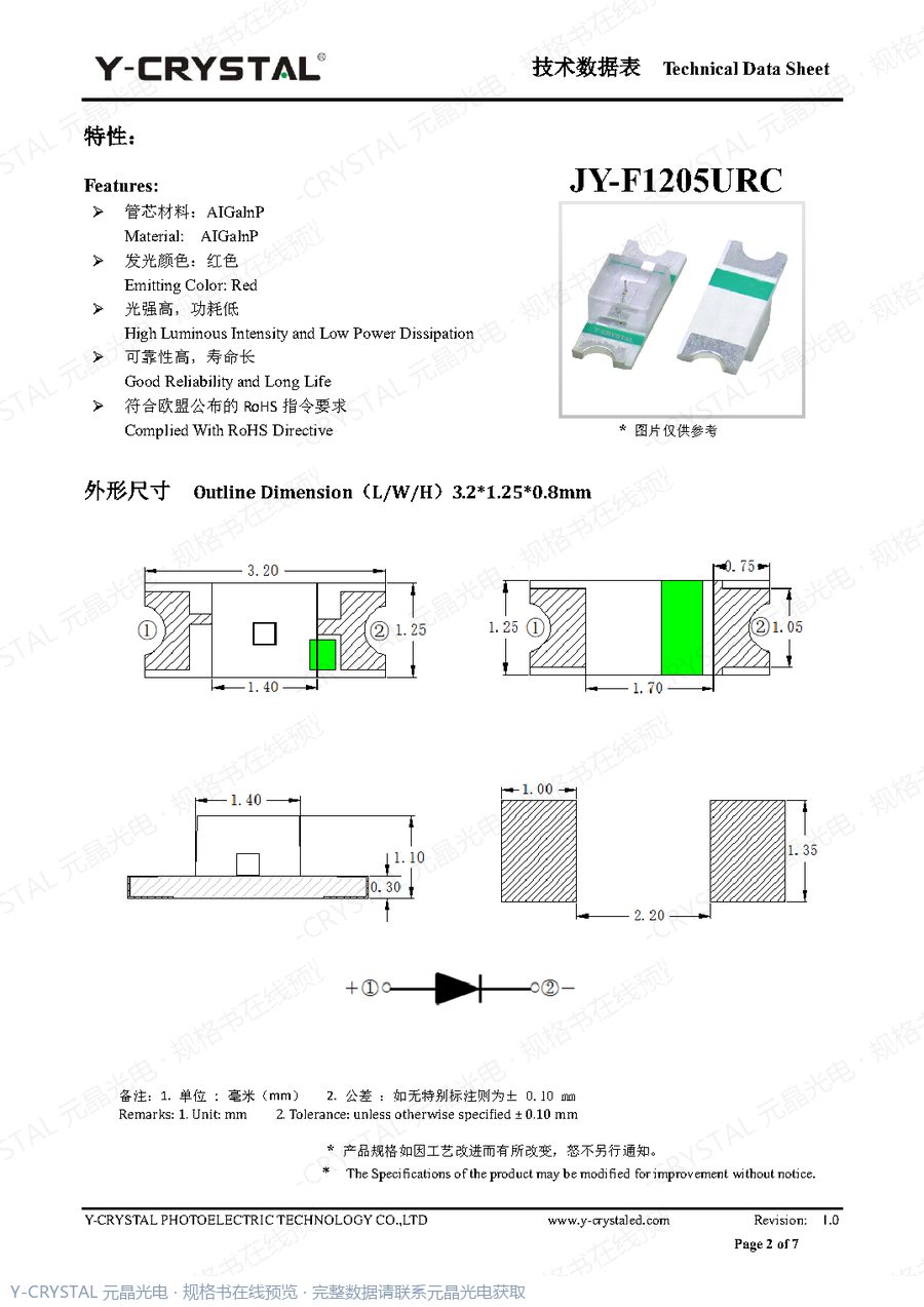 F1205URC 规格书 第1页