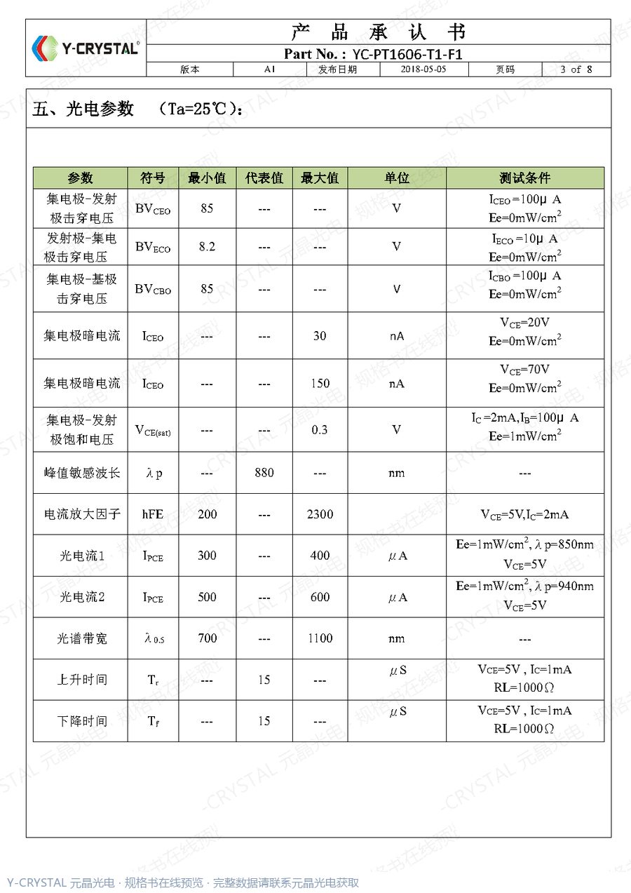 IR-0603 规格书 第2页