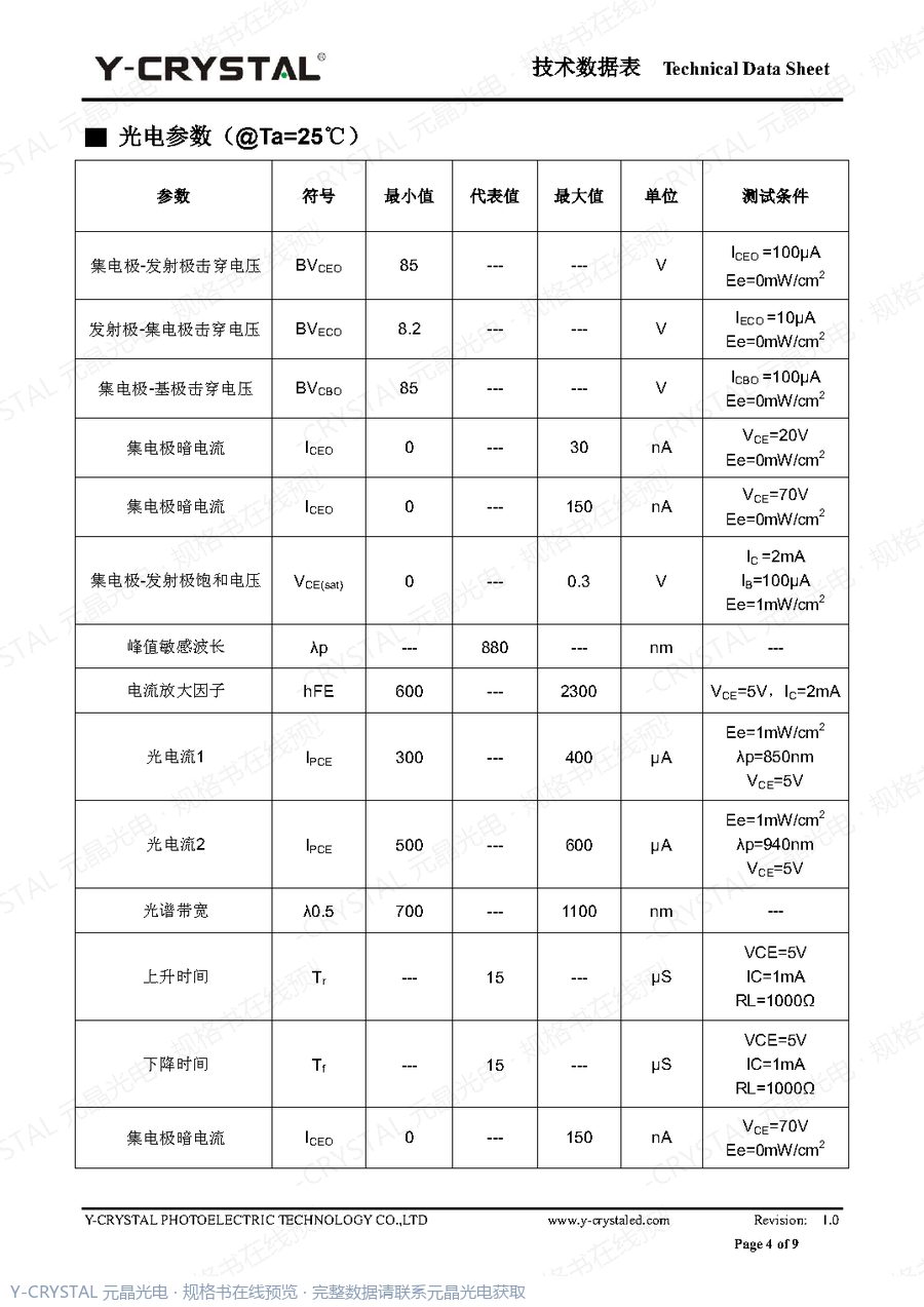 IR-0805 规格书 第3页