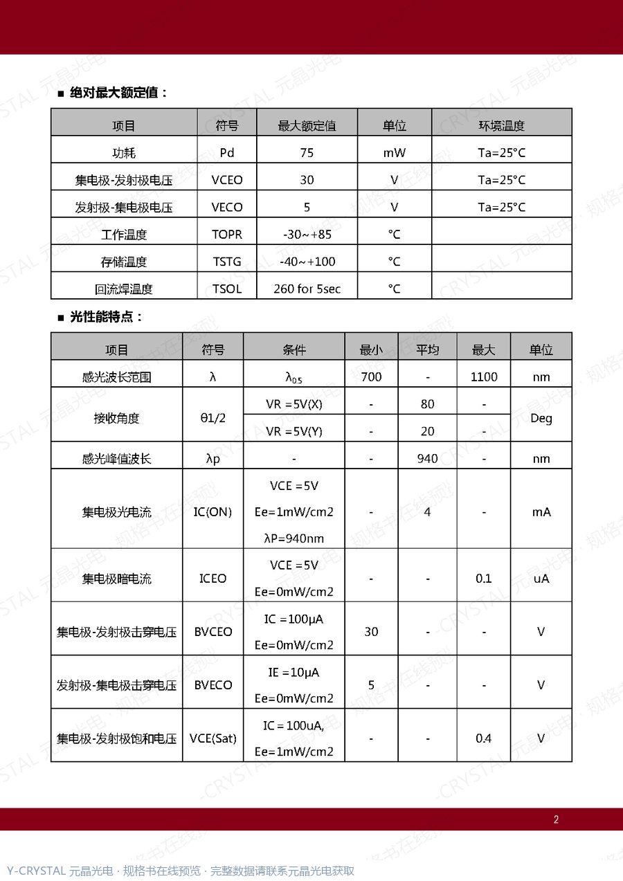 JY-PT04H07-800 规格书 第1页