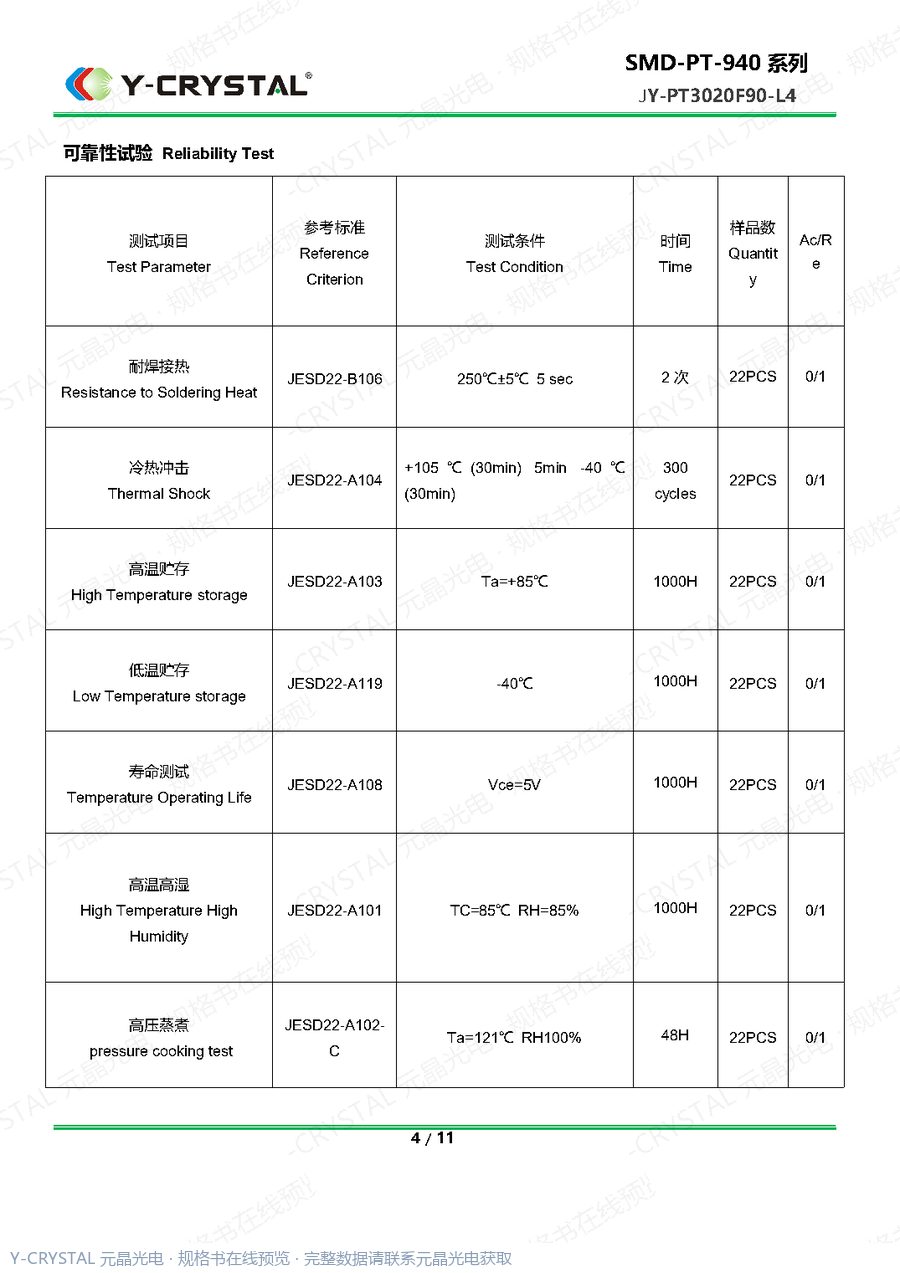 JY-PT3020F90-L4 规格书 第3页