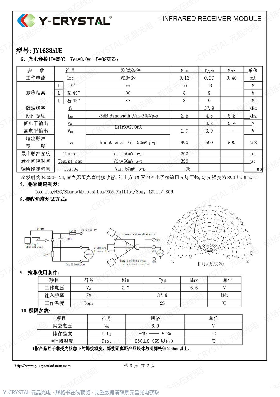 JY1638AUE 规格书 第2页