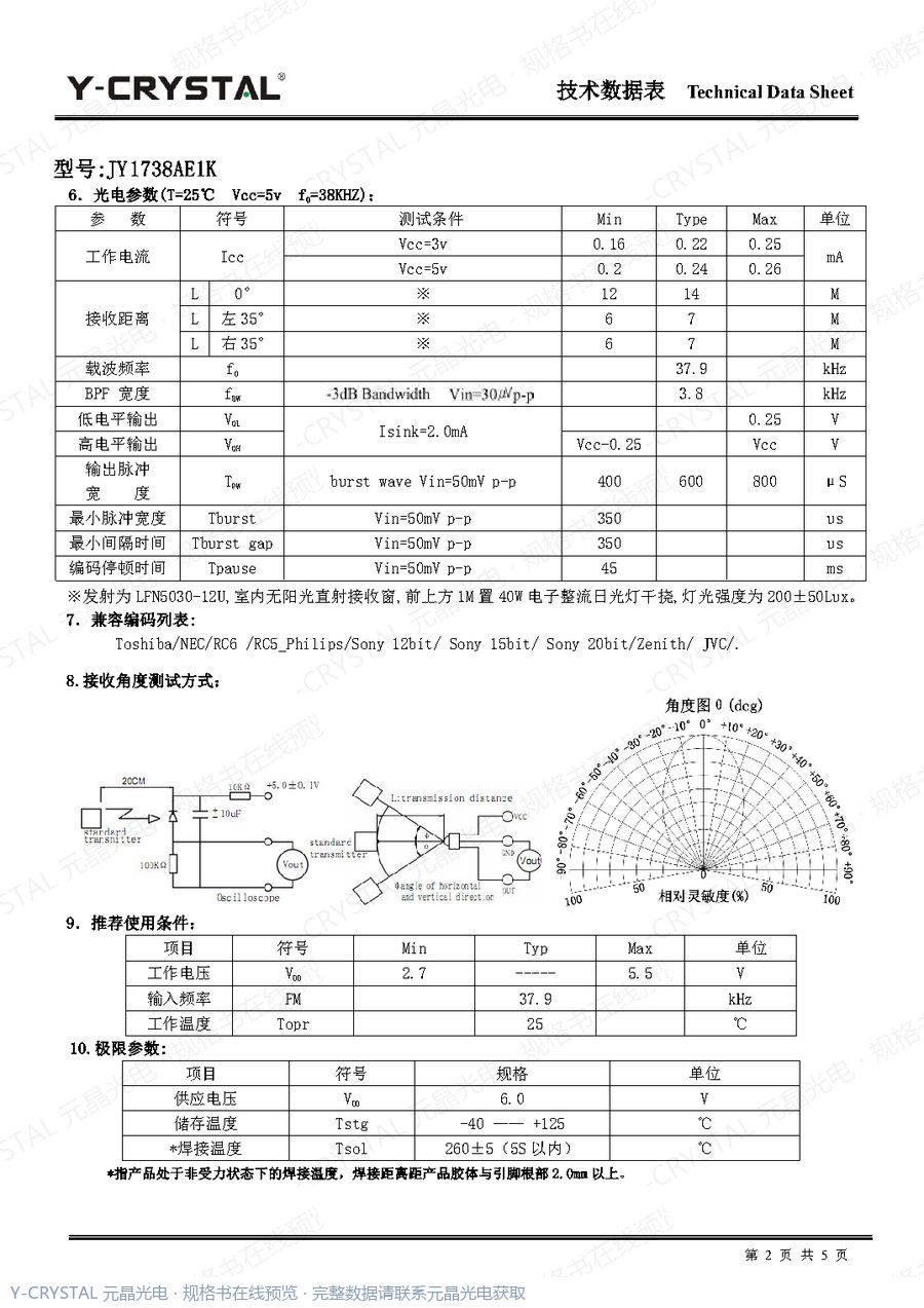 JY1738AE1K 规格书 第1页