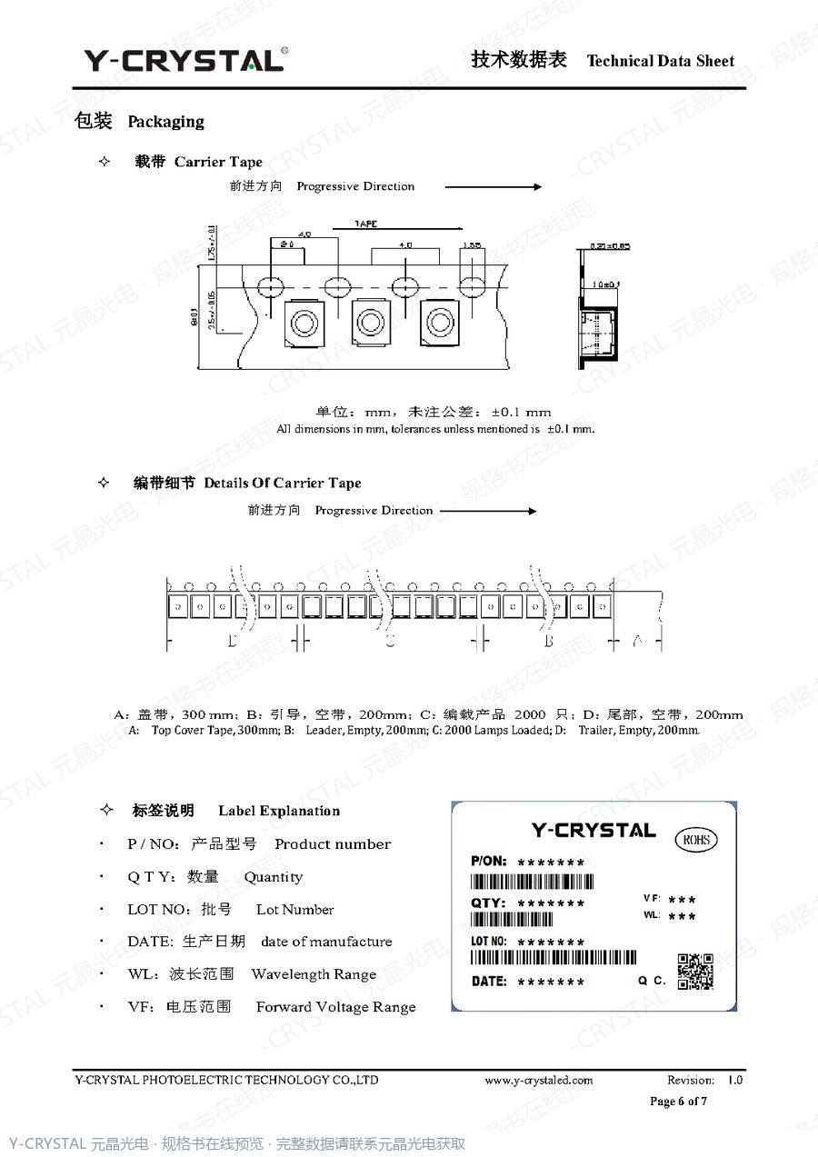 Z2835IR850 规格书 第5页