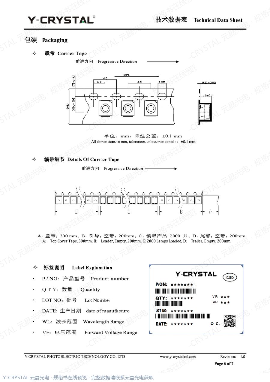 Z2835IR850 规格书 第5页