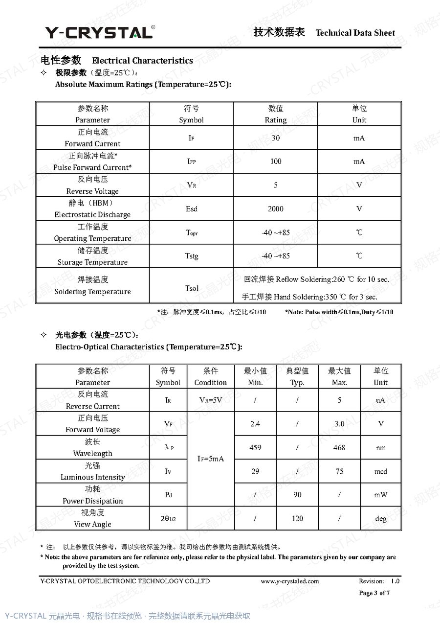 JY-Z0201UBC 规格书 第2页
