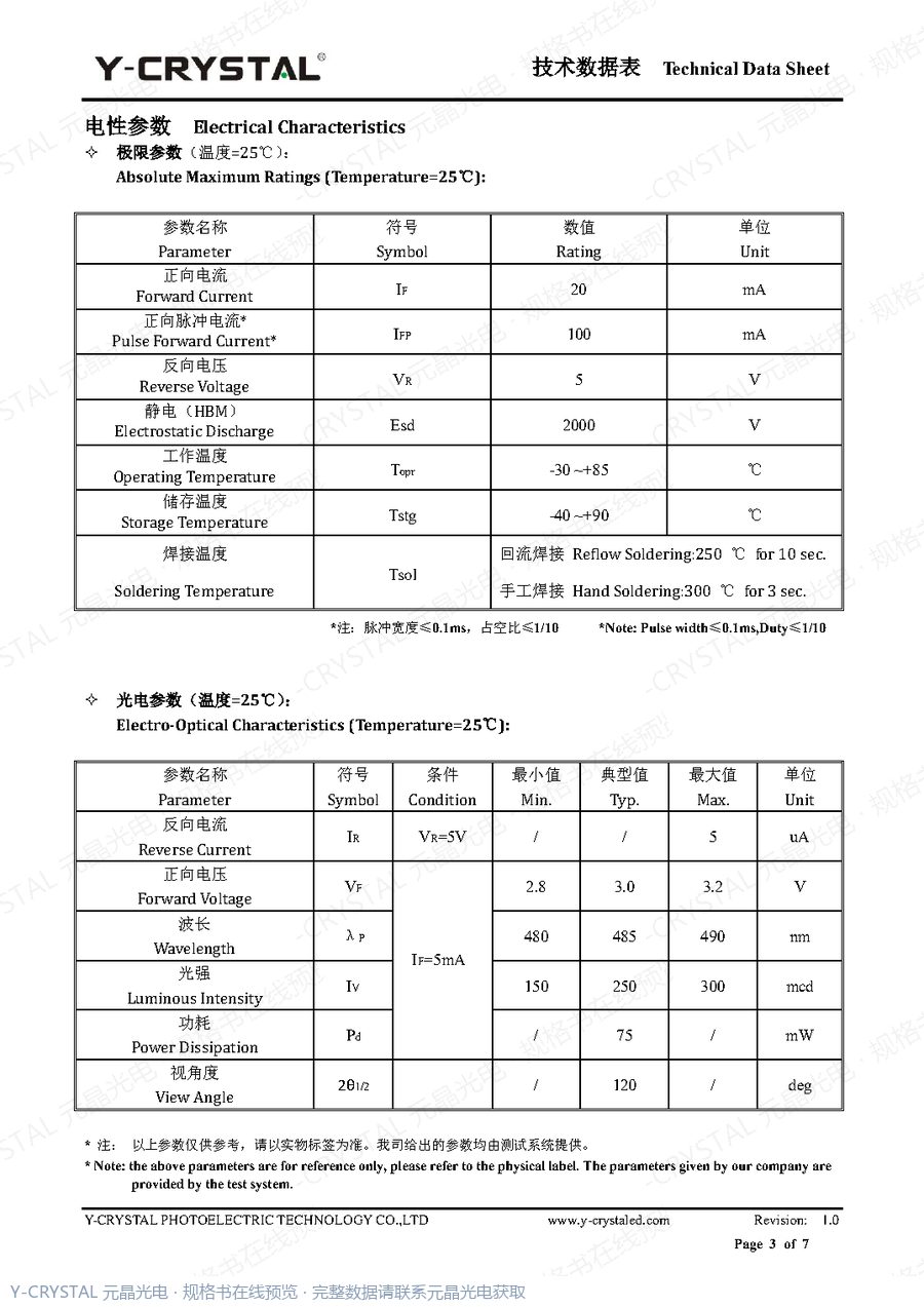 JY-Z0603UIBD 规格书 第2页