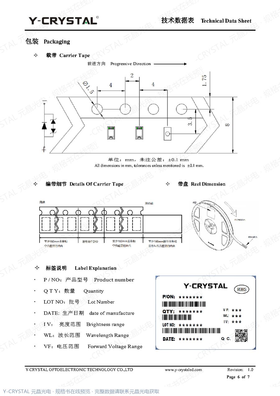 JY-Z0603UYC-Q-06T 规格书 第5页