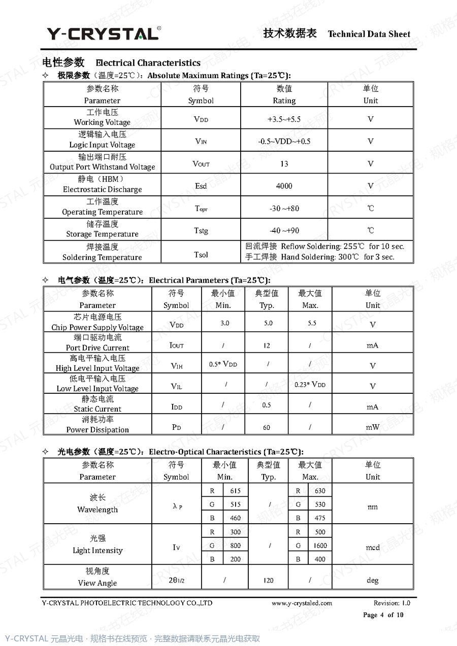 JY-SKC3513RGBC-12 规格书 第3页