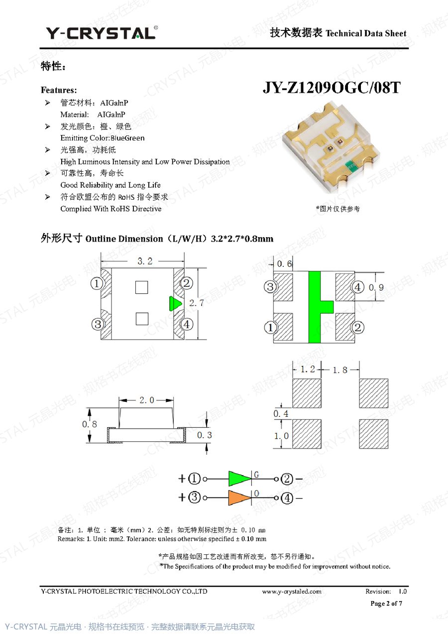 Z1209OGC 规格书 第1页